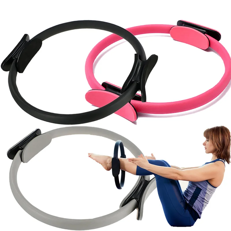 Pilates Yoga Resistance Ring - วงแหวนพิลาทิส, อุปกรณ์ฝึกความแข็งแรงที่บ้าน, กระชับต้นขา, เปิดไหล่, ปรับรูปร่างหลัง, อุปกรณ์สร้างรูปร่างวงแหวนโยคะ