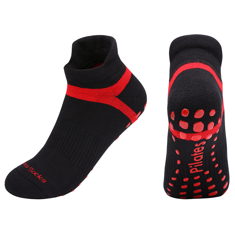 Medias Para Pilates Y Yoga - กีฬาโยคะขนาดผู้หญิงพิลาทิสถุงเท้าผู้ชาย Plus ผ้าฝ้ายเทอร์รี่ Anti-Slip การบีบอัดฟิตเนสยิมเต้นรําสนามเด็กเล่นชั้นถุงเท้าข้อเท้า