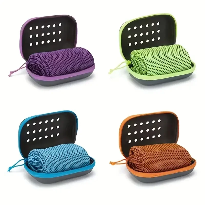 Pilates Yoga Towel - ผ้าขนหนูเย็นแห้งเร็ว นุ่ม ระบายอากาศได้ดี ซึมซับเหงื่อ พร้อมกล่องเก็บ สำหรับเล่นกีฬา