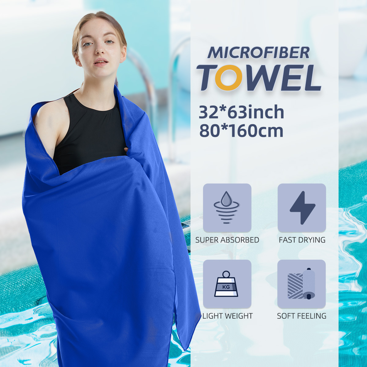 ผ้าขนหนูไมโครไฟเบอร์ผ้าขนหนูสำ - Pilates Yoga Towel บทวิจารณ์และราคา