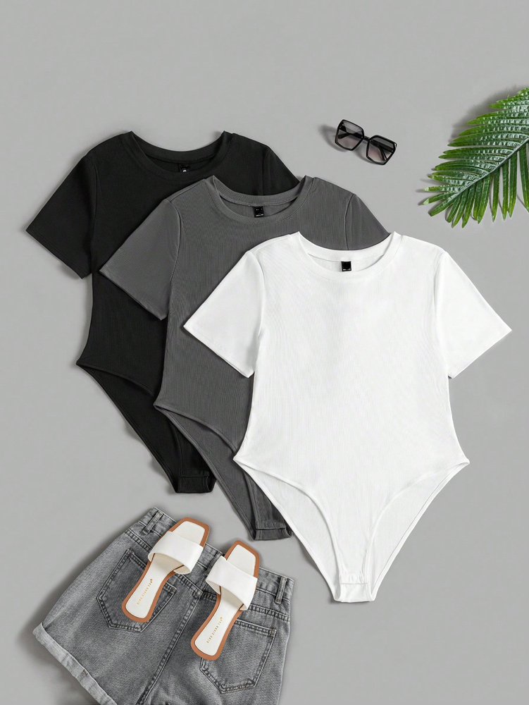 จั๊มสูทแขนสั้นคอกลมผู้หญิงขนาด - Pilates Yoga Wear บทวิจารณ์และราคา