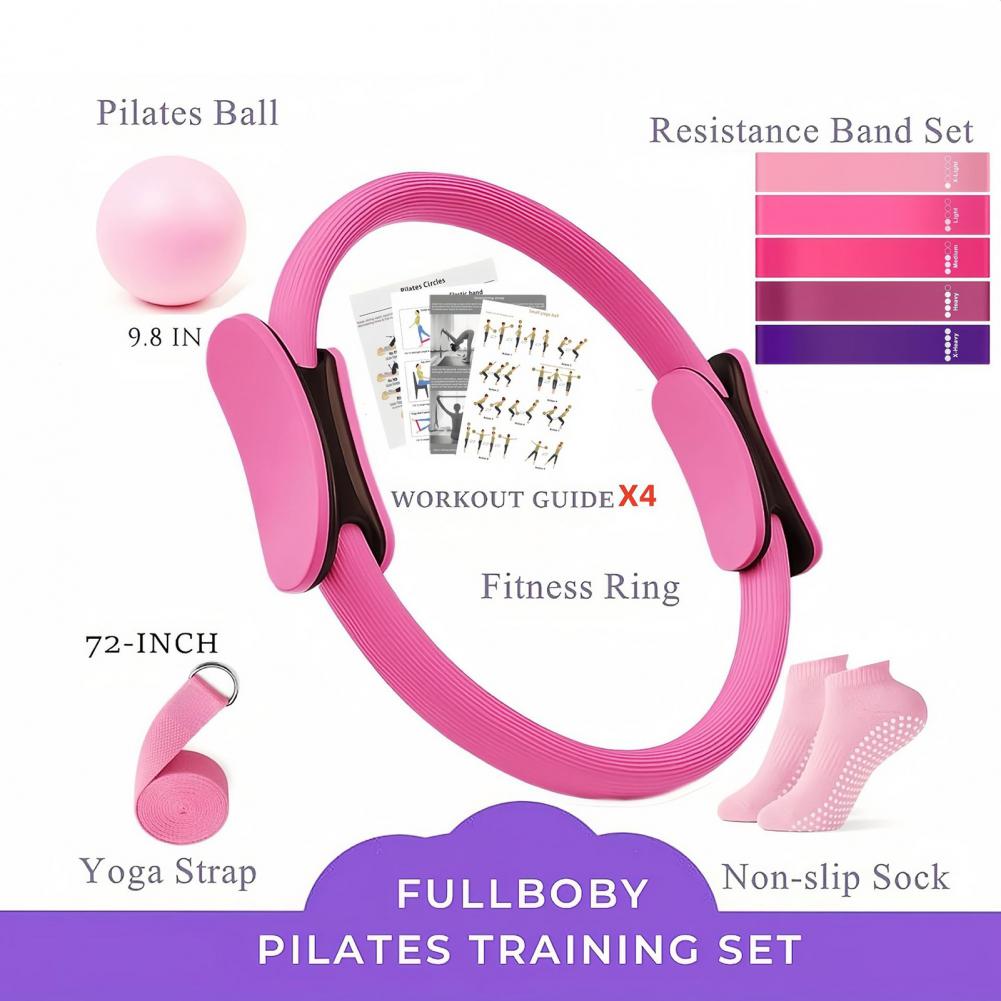 ชุดอุปกรณ์โยคะ 9 ชิ้น/ชุด พร้อ - Pilates Yoga Resistance Ring บทวิจารณ์และราคา