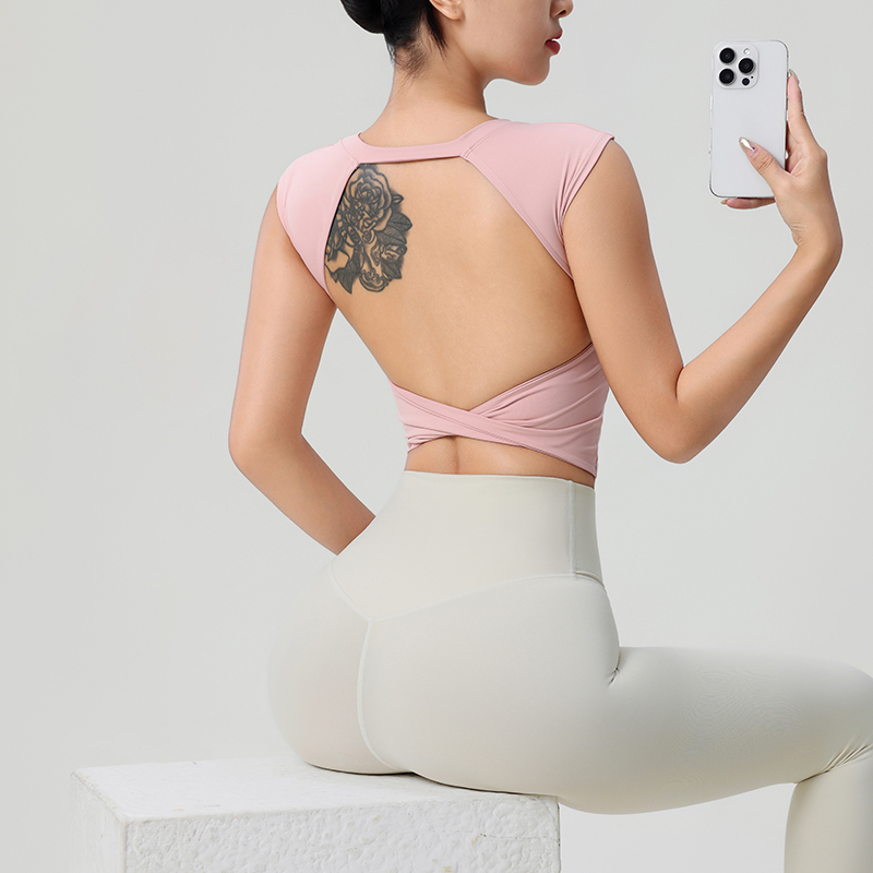 ผู้หญิงBacklessฟิตเนสเสื้อผ้าF - Pilates Yoga Wear บทวิจารณ์และราคา