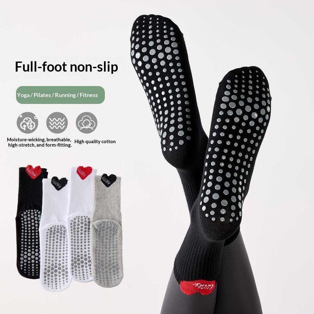 ถุงเท้ากีฬาผู้หญิงแบบยาวครึ่งน - Pilates Yoga Training บทวิจารณ์และราคา