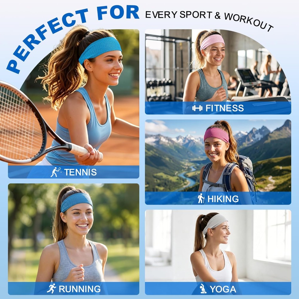 ที่คาดผมกีฬาแบบระบายอากาศ ยืดห - Pilates Yoga Towel บทวิจารณ์และราคา