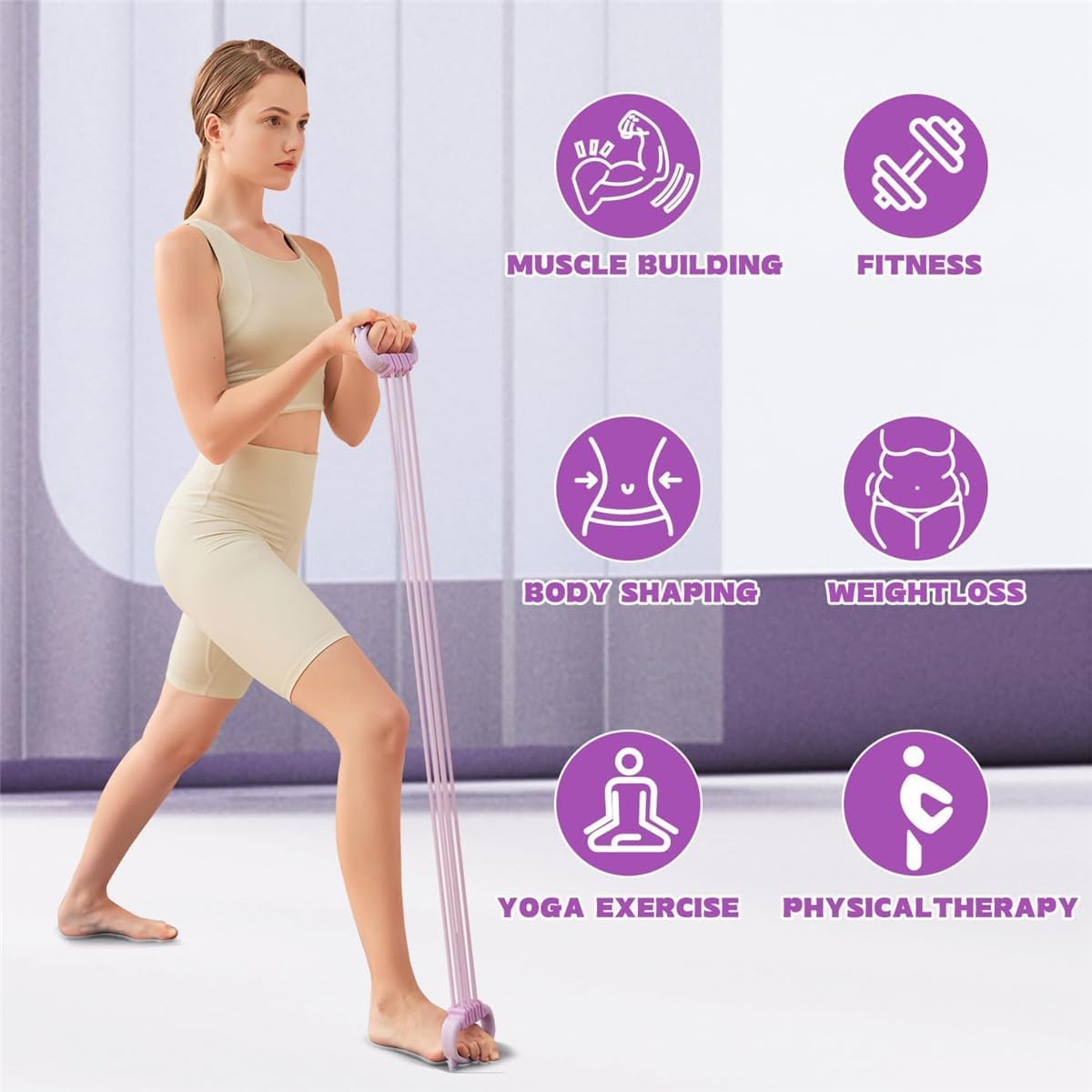 ยางยืดรูปเลข 8 สำหรับผู้หญิงแล - Pilates Yoga Tone บทวิจารณ์และราคา