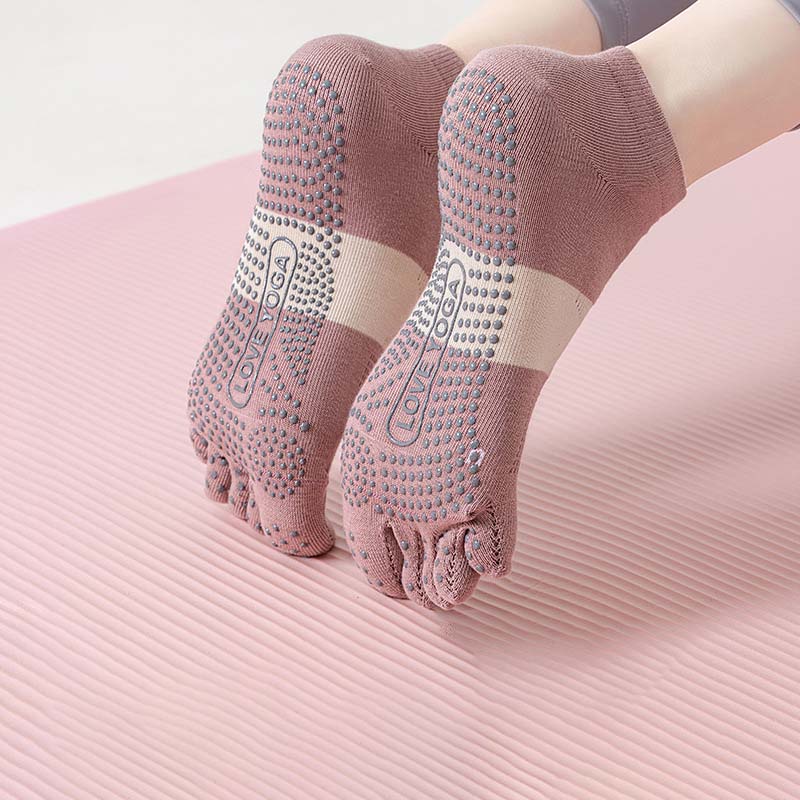 ถุงเท้าโยคะแบบแยกนิ้วเท้าสำหรั - Medias Para Pilates Y Yoga บทวิจารณ์และราคา